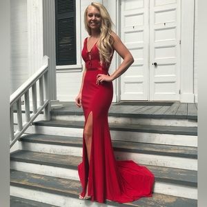 Sherri Hill Red Prom Dress Size 6